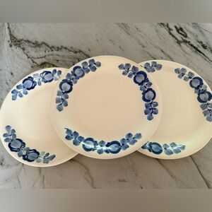 3 pieces ( set) Fajans Wloclawek Polish Pottery Plate 9 inches-vintage from 1980